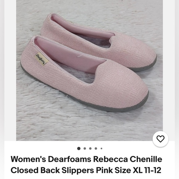 dearfoams Shoes - Womens dearfoams Rebecca chenille closed back slippers size XL